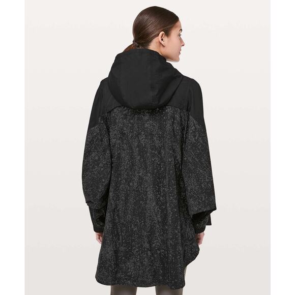 LULULEMON Ride & Reflect Jacket Womens M/L Black Hooded Packable Lightweight - Picture 2 of 16